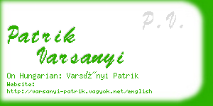 patrik varsanyi business card